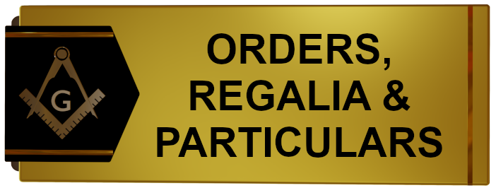 Orders Regalia  Particulars